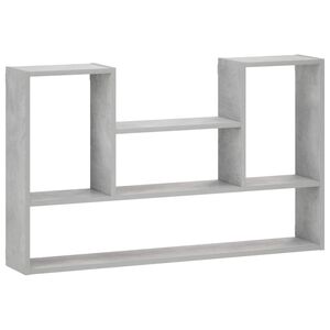 vidaXL Wandregal Betongrau 100 x 17 x 60 cm Holzwerkstoff