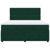 vidaXL Boxspringbett mit Matratze Dunkelgr&uuml;n 180x200 cm Samt
