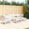 vidaXL 5-tlg. Garten-Lounge-Set Weiß Massivholz Kiefer
