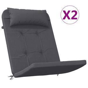 vidaXL Adirondack-Auflagen 2 Stk. Anthrazit Oxford-Gewebe