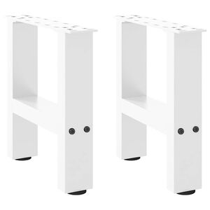 vidaXL Couchtischbeine Wei&szlig; 2 Stk. 30x(30-31) cm Stahl