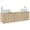 vidaXL Badezimmerschrank-Set 3 stk. Sonoma-Eiche 49,5 x 44,5 x 65 cm