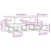 vidaXL Outdoor-Sofagarnitur 6 pcs Natur und Beige Holzwerkstoff