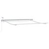 vidaXL Markisenrahmen mit LED-Lichtleisten Wei&szlig; 350 x 250 cm Aluminium