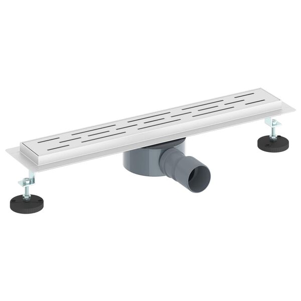 vidaXL Duschabfluss mit Glash&uuml;lle und 360&deg; Siphon Silber 50 cm