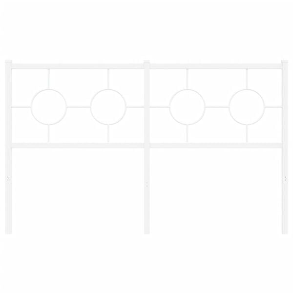 vidaXL Ersatz-Kopfteil Metall Wei&szlig; 140 cm
