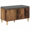 vidaXL Flurbank mit Kissen mit Speicher Altholz 80 x 38 x 46 cm