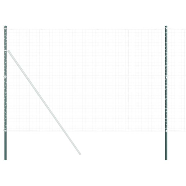 vidaXL Zaunpfosten 12 pcs Gr&uuml;n Pulverbeschichteter Stahl