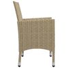 vidaXL 3-tlg. Garten-Essgruppe Beige Poly Rattan und Glas