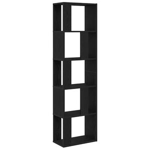 vidaXL B&uuml;cherregal/Raumteiler Schwarz Eichen-Optik 45x24x159 cm