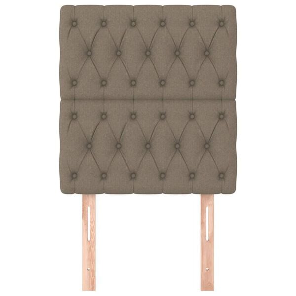 vidaXL Kopfteil Taupe 80x7x118/128 cm Stoff