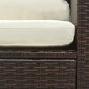 vidaXL 5-tlg. Garten-Lounge-Set mit Auflagen Poly Rattan Braun