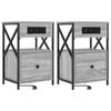 vidaXL Nachttisch 2 stk. Graues Sonoma 40 x 31 x 60 cm Holzwerkstoff