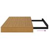 vidaXL Wandregal Wandmontiert 2 pcs Beige 50 x 23 x 4 cm Holzwerkstoff