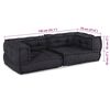 vidaXL 2-Sitzer-Modulsofa Anthrazit 140x70x36 cm Stoff