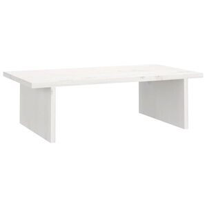 vidaXL Monitorst&auml;nder Wei&szlig; 50x27x15 cm Massivholz Kiefer