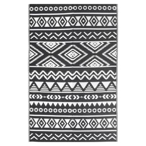 vidaXL Outdoor-Teppich ARAKIL Schwarz 190x290 cm PP
