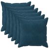 vidaXL Kissenbezug 6 pcs HOUTEN Blau 80 x 80 cm Samt