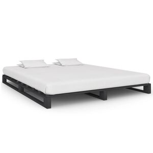 vidaXL Palettenbett Grau Massivholz Kiefer 200&times;200 cm