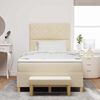 vidaXL Boxspringbett mit Matratze Creme 120 x 190 cm Stoff