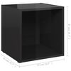 vidaXL TV-Schrank Hochglanz-Schwarz 37x35x37 cm Holzwerkstoff
