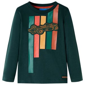 Kinder-Langarmshirt Dunkelgr&uuml;n 104