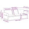vidaXL Sofa 210cm Taupe Metall