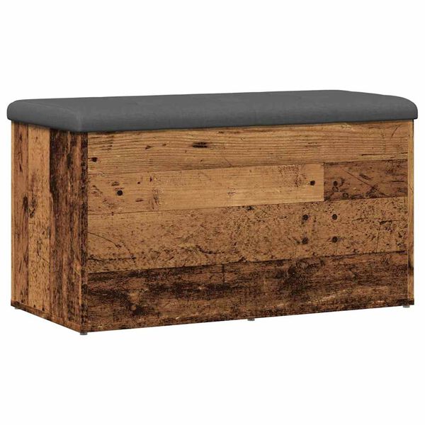 vidaXL Sitzbank mit Stauraum Altholz-Optik 82x42x45 cm Holzwerkstoff