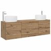 vidaXL Badezimmerm&ouml;bel-Set 3 Stk. Artisan-Eiche 49,5 x 44,5 x 66 cm