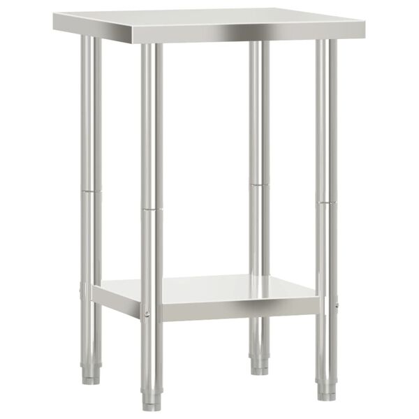 vidaXL Küchen-Arbeitstisch 55x55x85 cm Edelstahl