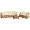 vidaXL Sofagarnituren 8 pcs Natur und Creme Massivholz Akazie