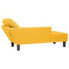 vidaXL Chaiselongue mit Kissen Hellgelb Cordstoff
