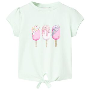 Kinder-T-Shirt Helles Minzgr&uuml;n 104