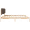 vidaXL Bettgestell mit gepolstertem Kopfteil Taupe 200 x 200 cm