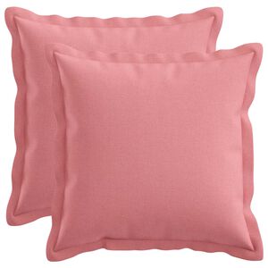vidaXL Kissenbezug 2 pcs HOUTEN Rosa 30 x 30 cm Kunstleinen
