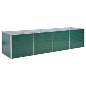 vidaXL Garten-Hochbeet Verzinkter Stahl 320x80x77 cm Gr&uuml;n