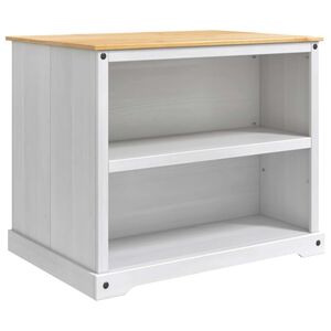 vidaXL K&uuml;cheninsel Set 2 stk. Wei&szlig; und Honigwachs 112 x 77 x 91,5 cm