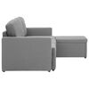 vidaXL Modulares 3-Sitzer-Schlafsofa Hellgrau Stoff