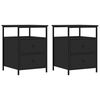 vidaXL Nachttische 2 Stk. Schwarz 44x45x60 cm Holzwerkstoff