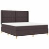vidaXL Boxspringbett mit Matratze Braun 180 x 200 cm Stoff
