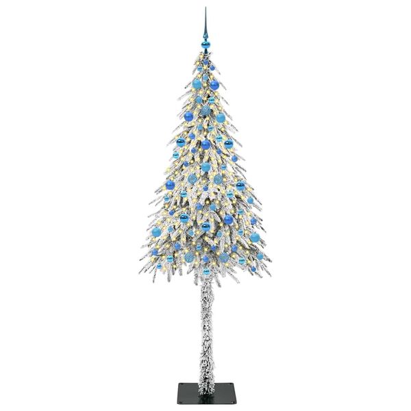 vidaXL Weihnachtsbaum mit 300 LEDs Wei&szlig; 210 cm PE und Stahl