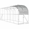 vidaXL H&uuml;hnerstall gegen die Wand Silber 600 x 150 x 215 cm