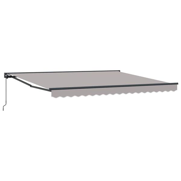 vidaXL Einziehbare Markise Hellgrau 400 x 300 cm Polyester und Metall