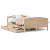 vidaXL Massivholzbett ohne Matratze 135x190 cm Kiefernholz