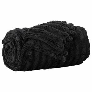 vidaXL &Uuml;berwurfdecke Schwarz 150 x 130 cm Fleece