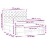 vidaXL Boxspringbett mit Matratze Schwarz 160 x 200 cm Stoff
