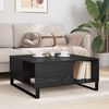 vidaXL Couchtisch Schwarz Eichen-Optik 80 x 80 x 36,5 cm Holzwerkstoff