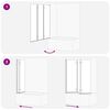 vidaXL Faltbare Duschtrennwand Schwarz 130 x 138 cm