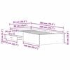 vidaXL Bettrahmen Schwarz Eichen-Optik 90 x 200 cm Holzwerkstoff