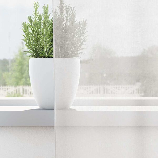 vidaXL Voile Vorhänge mit Stangentaschen 2 Stk. Weiß